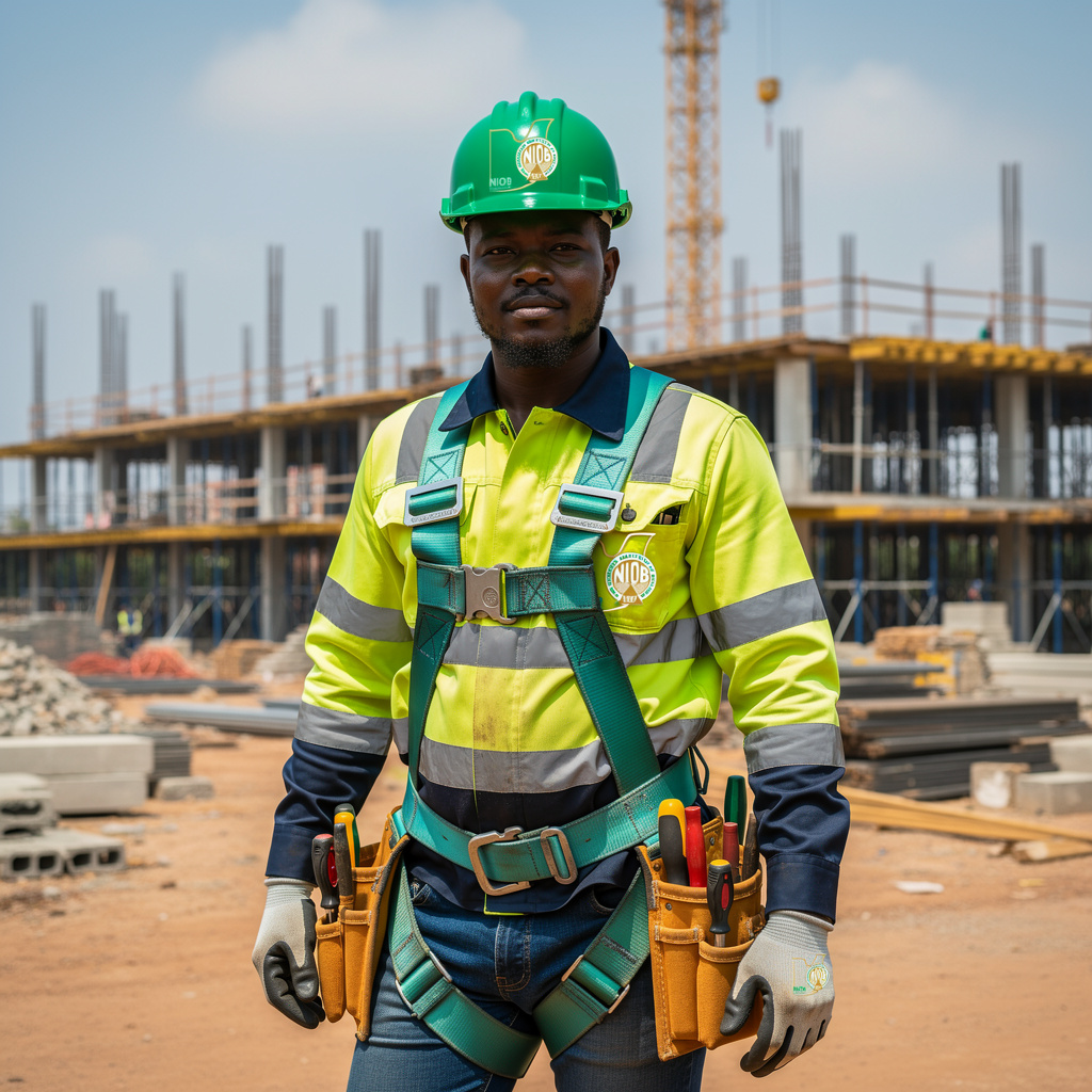 Professional builder preparing for examination
